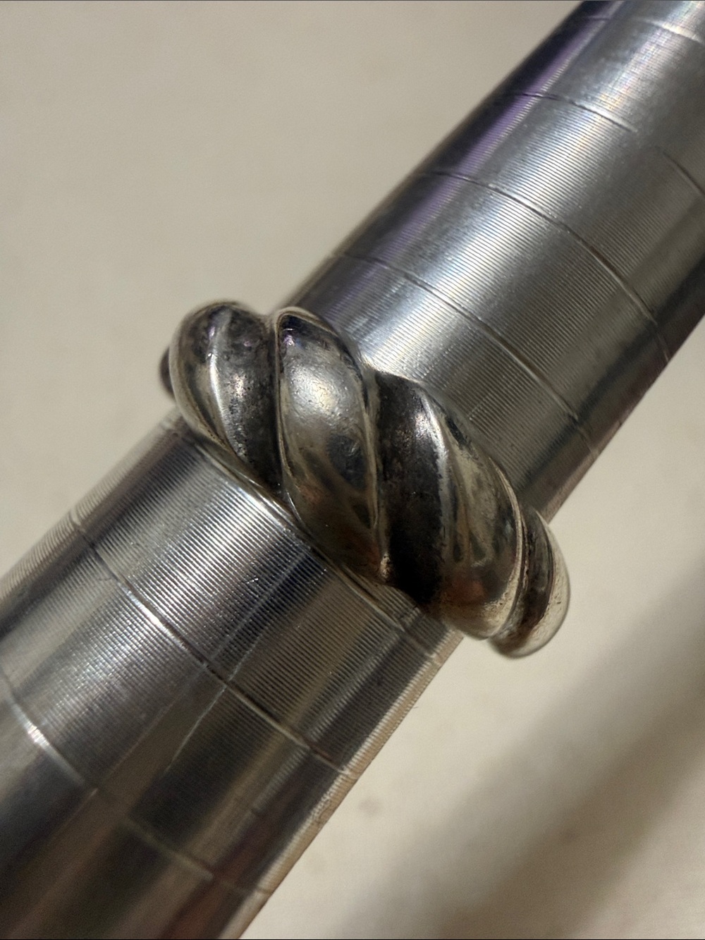 Sterling Silver 925 Twisted Dome Statement Ring size 5.75
